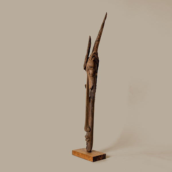 Abstract figure wood carving