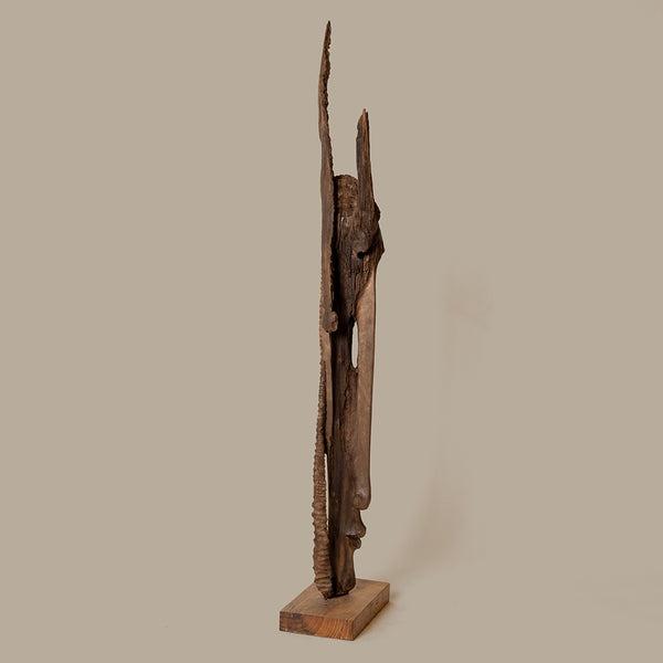 Abstract figure wood carving