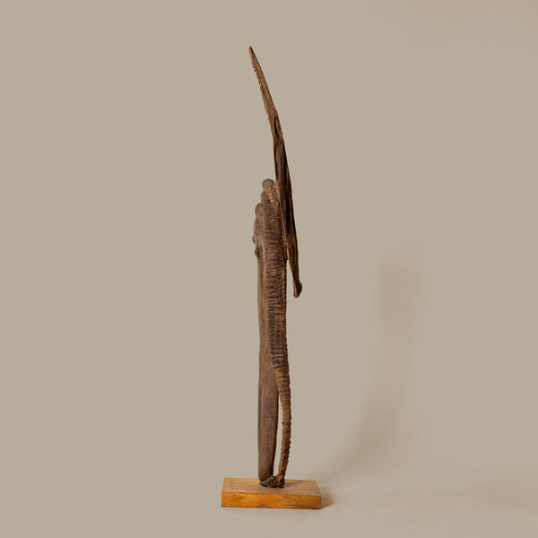 Abstract figure wood carving