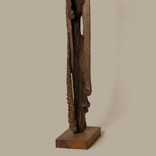 Abstract figure wood carving