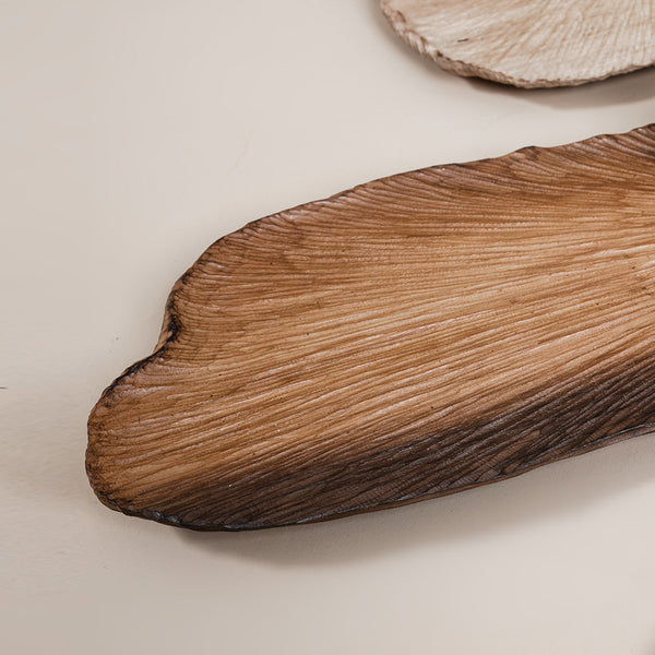 Hand carved teacup wooden tray